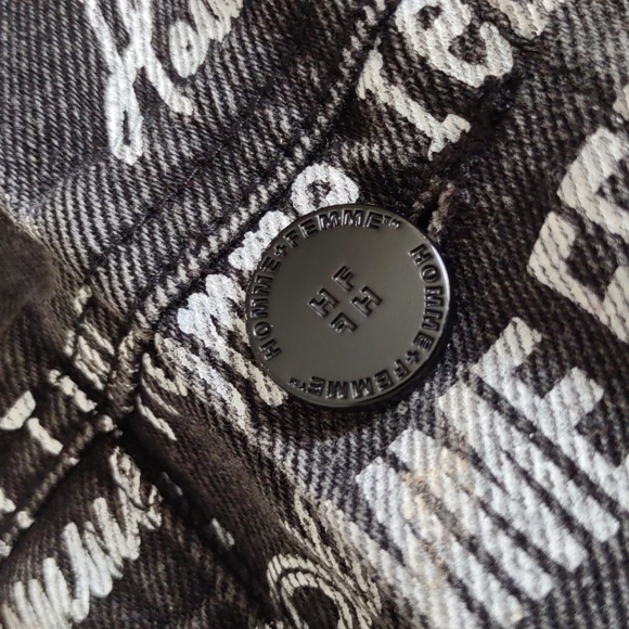 Homme + Femme Size Small Jean Button Front Jacket - Picture 14 of 16